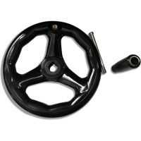 Бакелитовый маховик UnitMC 250х25 с ручкой 100301.7 250x25