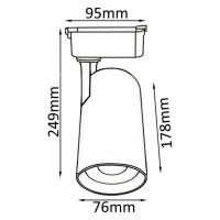 Трековый светильник Crystal lux CLT 0.31 006 40W BL