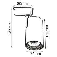 Трековый светильник Crystal lux CLT 0.31 007 20W BL