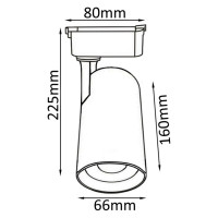 Трековый светильник Crystal lux CLT 0.31 006 20W WH