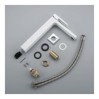 Смеситель для умывальника Gappo 35к G1017-2 литой, высокий, белый, хром 549395