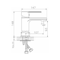 Смеситель для умывальника Golden Fox Exmoor латунь 10110-FOX