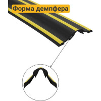 Демпфер для круглых колонн резиновый ТЕХНОЛОГИЯ 5000х160х15 мм ДКР-5000 00000005761