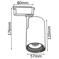 Трековый светильник Crystal lux CLT 0.31 007 10W BL