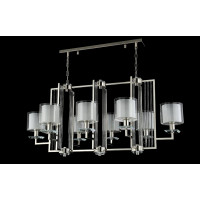 Подвесная люстра Crystal Lux NICOLAS SP8 L1000 NICKEL/WHITE