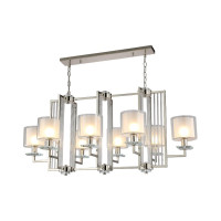 Подвесная люстра Crystal Lux NICOLAS SP8 L1000 NICKEL/WHITE