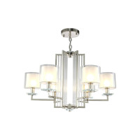 Подвесная люстра Crystal Lux NICOLAS SP-PL6 NICKEL/WHITE