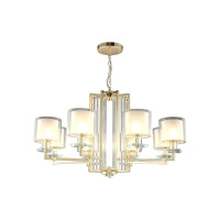 Подвесная люстра Crystal Lux NICOLAS SP-PL8 GOLD/WHITE