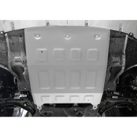 Защита картера и КПП + комплект крепежа Rival для EXEED VX 2021-, V - 2.0, алюминий 333.0928.1