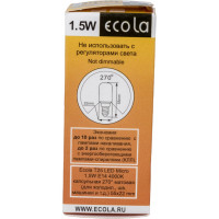 Светодиодная лампа Ecola T25 LED Micro 1,5W E14 4000K капсульная 270 матовая 55x22 mm B4TV15ELC