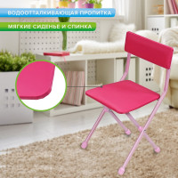 Комплект детской мебели BRAUBERG NIKA KIDS ПРИНЦЕССА розовый, стол + стул, пенал 532635