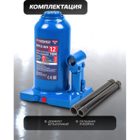 Бутылочный домкрат Forsage F-T91204(DS) 12 т, с клапаном, 217-407 мм 51454
