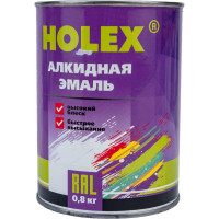 Алкидная автоэмаль Holex 6037 RAL чистый зеленый, 0.8 кг HAS-380686