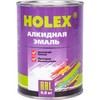 Алкидная автоэмаль Holex 9010 RAL чистый белый, 0.8 кг HAS-380730