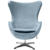 Кресло BRADEX EGG CHAIR серый, искусственная замша FR 0645