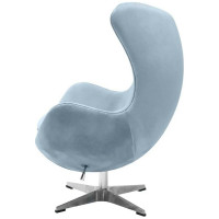 Кресло BRADEX EGG CHAIR серый, искусственная замша FR 0645