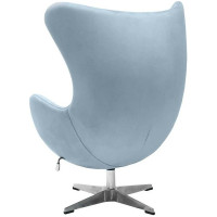 Кресло BRADEX EGG CHAIR серый, искусственная замша FR 0645