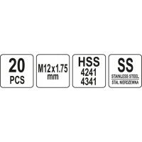 Набор для ремонта резьбы YATO М12x1,75мм YT-17635