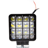 Фара рабочего света АВТОЭЛЕКТРИКА LED квадр., 12/24В, 16 светодиодов/48Вт, направленный (дальний) свет 09.2239