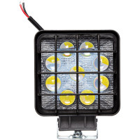 Фара рабочего света АВТОЭЛЕКТРИКА LED квадр., 12/24В, 9 светодиодов/27Вт, направленный (дальний) свет 09.2238