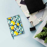 Блокнот BRAUBERG VISTA Lemon Story малый формат 100x150 мм А6, под кожу гибкий, срез фольга 80 листов 112096