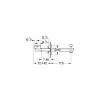 Излив для ванны с переключателем ванна/душ GROHE Eurosmart Cosmopolitan 13262000
