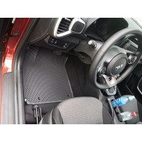 Ковры в салон автомобиля Eva Smart kia soul iii 2019 - эва сота чёрные c красной окантовкой 2892-B5A7-S