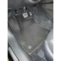 Ковры в салон автомобиля Eva Smart infiniti qx55 2021 - эва сота серые c черной окантовкой 3722-B1B5-S