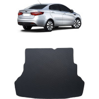 Ковры в салон автомобиля Eva Smart kia rio iii вариант макси 3d 2011 - 2017 эва сота чёрные c красной окантовкой 2909-B5A7-S