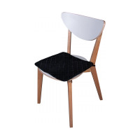 Подушка с завязками на стул SKYWAY 38x35 см, алькантара, черная S10302003