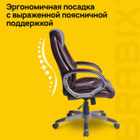 Компьютерное офисное кресло руководителя BRABIX Maestro EX-506, с подлокотниками, эко кожа 530878