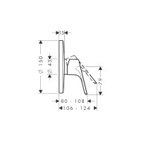Смеситель для душа, внешняя часть HANSGROHE 31965000 Focus Е2 00000008322