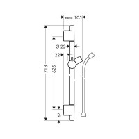 Штанга для душа HANSGROHE 28632670 Unica S Puro 00000071147