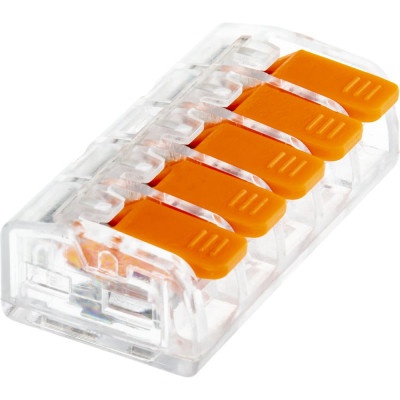 Соединительные монтажные клеммы duwi с рычажком прозрачные СМК 223-415 4мм2 20 шт. 26749 2