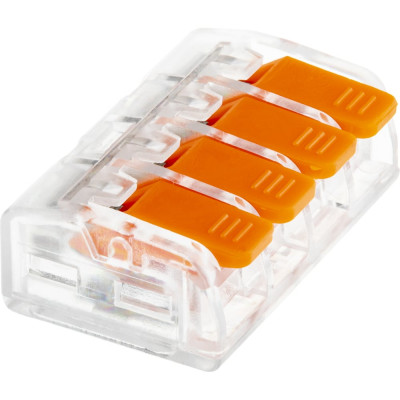 Соединительные монтажные клеммы duwi с рычажком прозрачные СМК 223-414 25мм2 50 шт. 26746 1