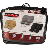 Чехлы сиденья SKYWAY Velvet-4 велюр, 11 предметов, черный S01301006