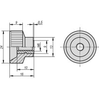Ручка с накаткой KIPP K0138.06