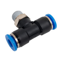 Тройник цанговый T-образный с наружной резьбой (6 мм; 1/8M) SHPI PT 06-R01