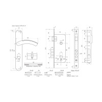 Врезной замок НОРА-М N96-85 M матовый кофе 16156