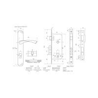 Врезной замок НОРА-М N100-85 M матовый кофе 16042