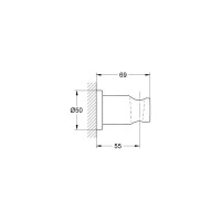 Настенный держатель (круглая розетка) GROHE 27074 Rainshower 27074000