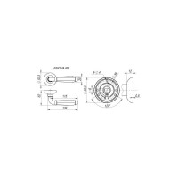Раздельная ручка FUARO R.RM54.ENIGMA (ENIGMA RM) SN/CP-3 матовый никель/хром 27659