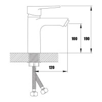 Смеситель для умывальника D-Lin хром D110362