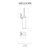 Ершик Migliore MONTECARLO настенный, металл/бронза 31529