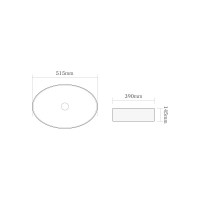 Керамическая накладная раковина Santi Line матовая чёрная SL-1104MB