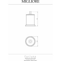 Баночка Migliore FORTUNA высокая, H16 cм, с крышкой, бронза 28338