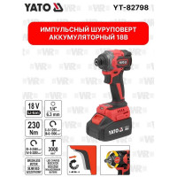 Аккумуляторный шуруповерт YATO LI- ION 18 В YT-82782 370082798 092 1