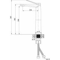 Смеситель для чаши ESKO, Шанхай/Shanghai, хром, SHA25