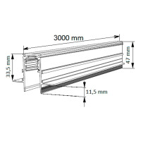 Магнитный встраиваемый шинопровод Crystal lux CLT 0.123 01 L3000 WH