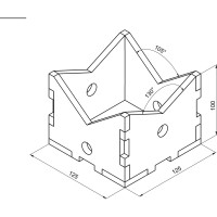 Держатель для труб Keepler-Stan 125x125 УФ-19011